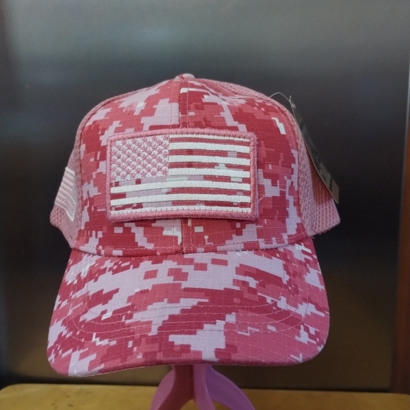 Accessories - Pink Camo USA Baseball Cap 🇺🇸 Mesh Trucker Hat Adjustable NWT